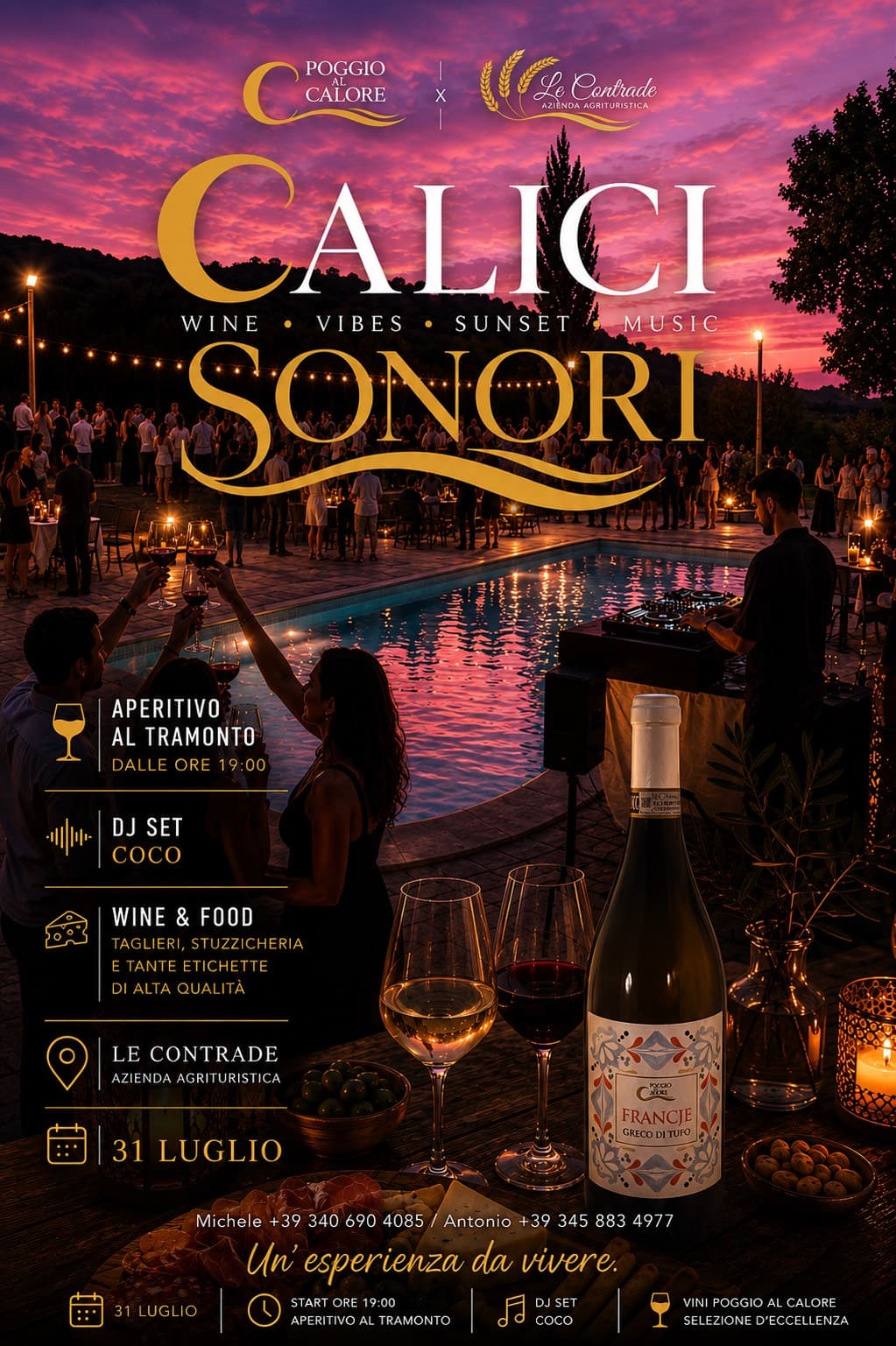Calici Sonori — Agriturismo Le Contrade, Luogosano