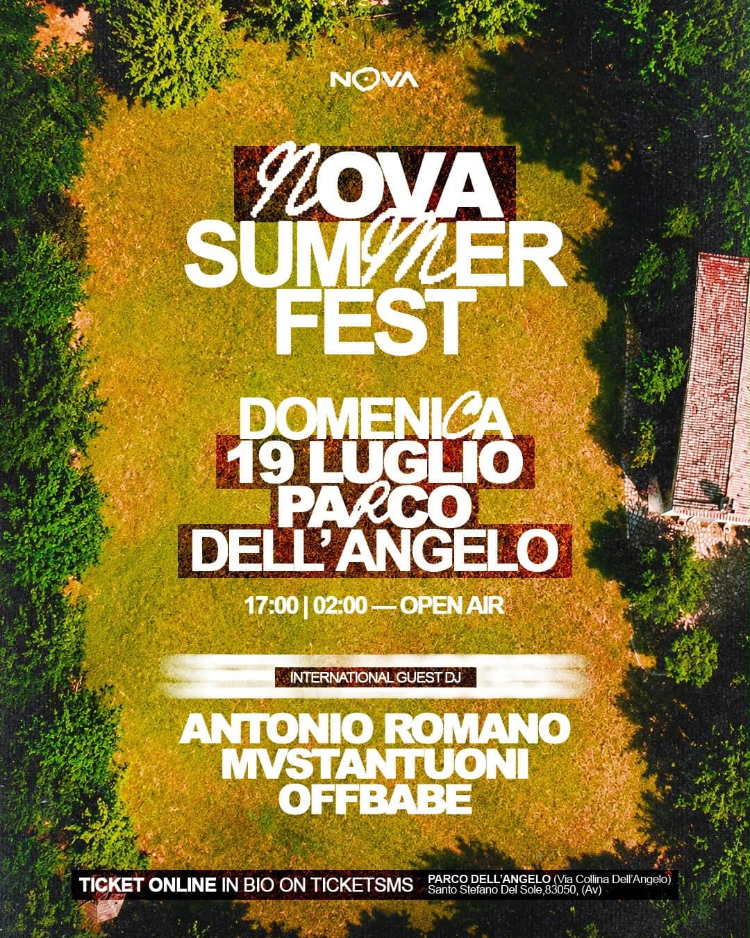 NOVA SUMMER FEST — FIRST EDITION 2026 — Parco Dell’Angelo, Santo Stefano del Sole