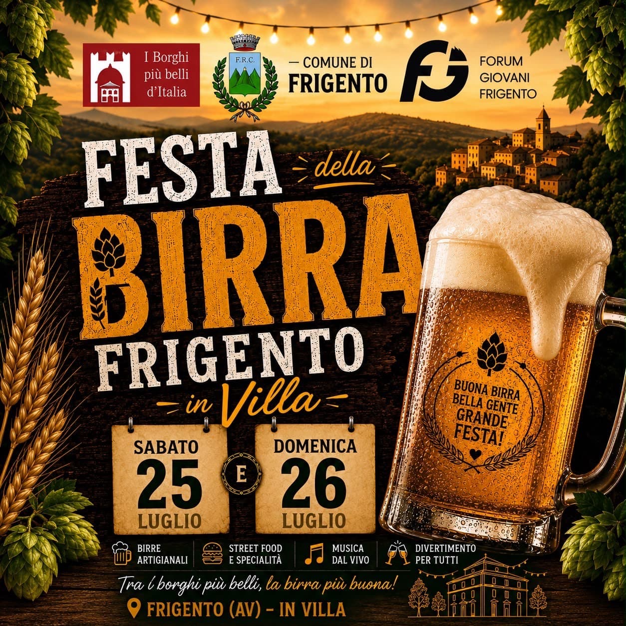 FESTA DELLA BIRRA FRIGENTO — villa comunale frigento , Frigento